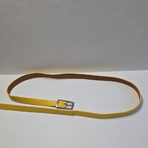 Woolrich Womens Yellow Belt With Silver Buckle